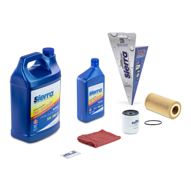 Oil Change Kit: Volvo Penta 4.3L, 5.0L, 5.7L, 8.1L; cartridge oil filter