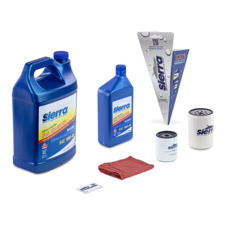 Oil Change Kit: Volvo Penta 4.3L, 5.0L, 5.7L, 8.1L; canister oil filter