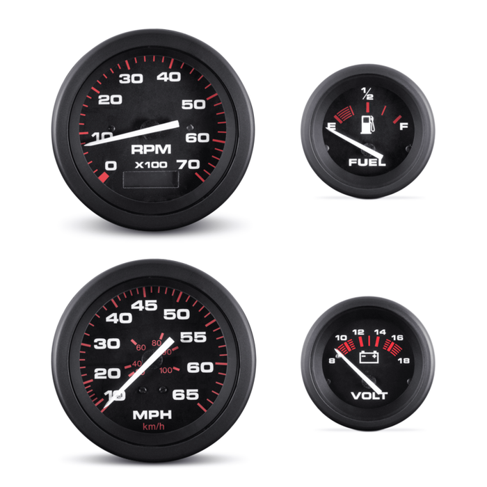 4 Gauge Set, Amega - Tach/Hr