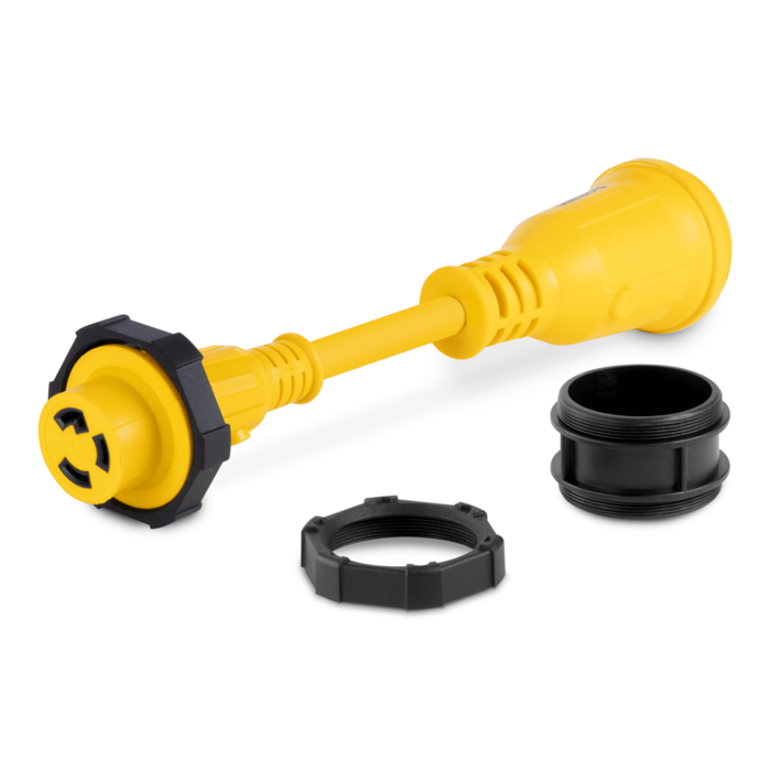 Pigtail Adapter, 50A 125/250V (SS2-50P)
Male to 30A 125V (L5-30R) Female