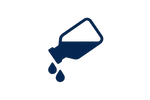 a 50px by 50px icon that shows oil dripping from a bottle. Make the entire icon #070071