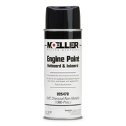 Moeller Engine Paint can on OMC Charcoal non-metallic on a white background