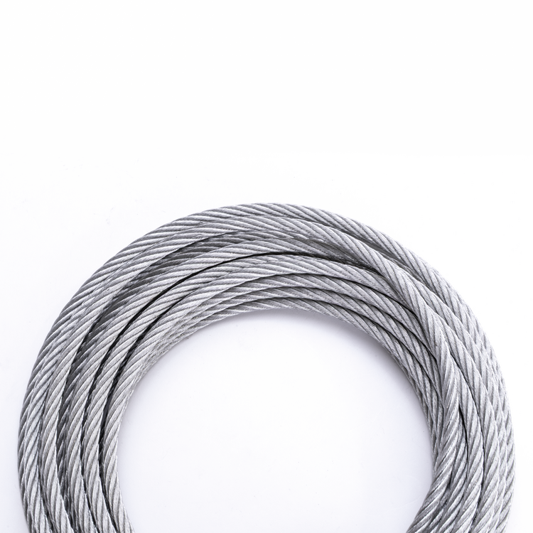 Coiled Sierra winch cable on a white background