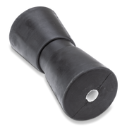 Black Sierra trailer keel roller on a white background