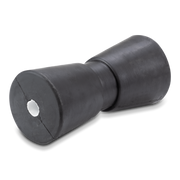 Black Sierra trailer keel roller on a white background