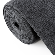 Roll of gray trailer bunk carpet on a white background