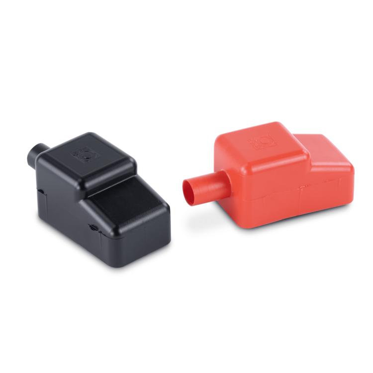 Sierra 099078-10 black and red battery terminal covers.
