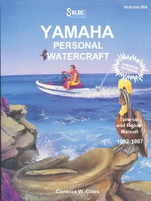Cover of Seloc Yamaha Personal Watercraft repair manual with an illustrated jet ski on water
