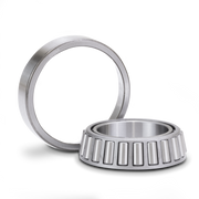 Metal carrier bearings on a white background