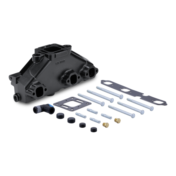 Sierra 18-1952-1 exhaust manifold with mounting components on a white background