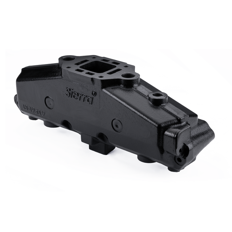 Black Sierra exhaust manifold on a white background