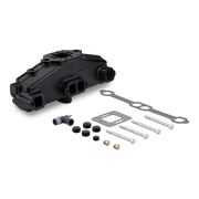 Sierra's 18-1953-2 exhaust manifold and mounting hardware on a white background