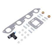 Sierra exhaust manifold mounting hardware components on a white background