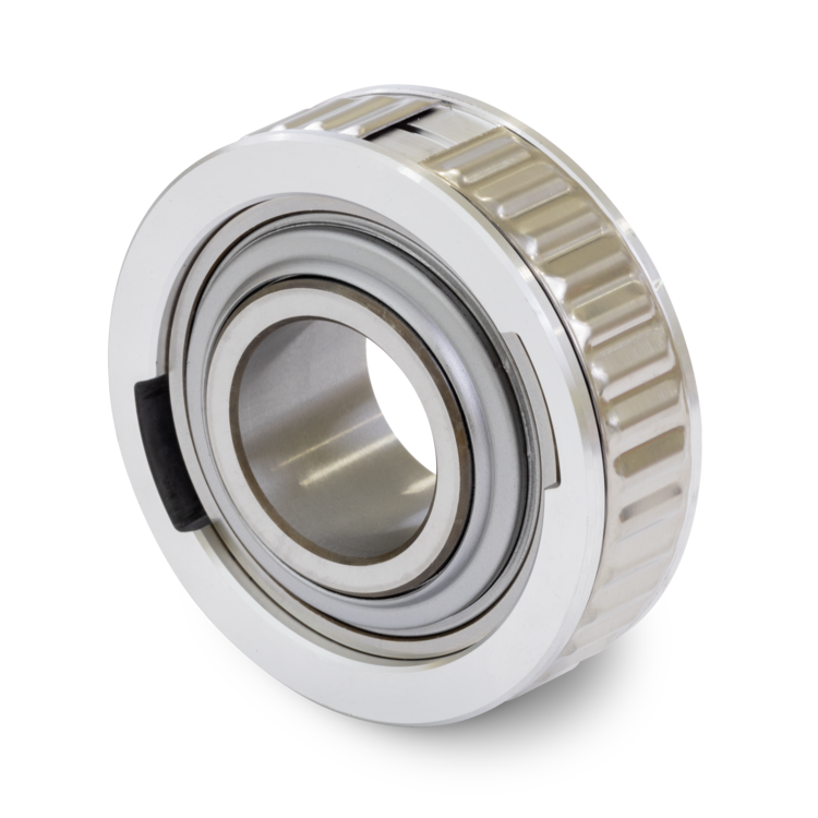 Metallic Sierra gimbal bearing on a white background