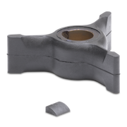 Black impeller on a white background