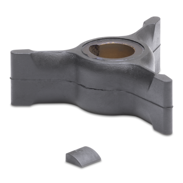 Black impeller on a white background