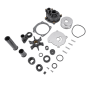 Sierra's 18-3315-2 water pump repair kit components on a white background