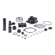 Sierra marine water pump repair kit components on a white background