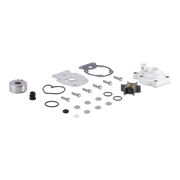 Mechanical impeller parts on a white background