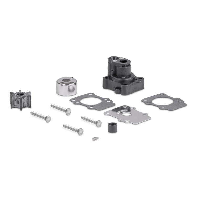 Sierra water pump repair kit with housing on a white background