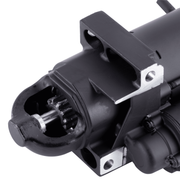 Close-up of a black Sierra starter on a white background