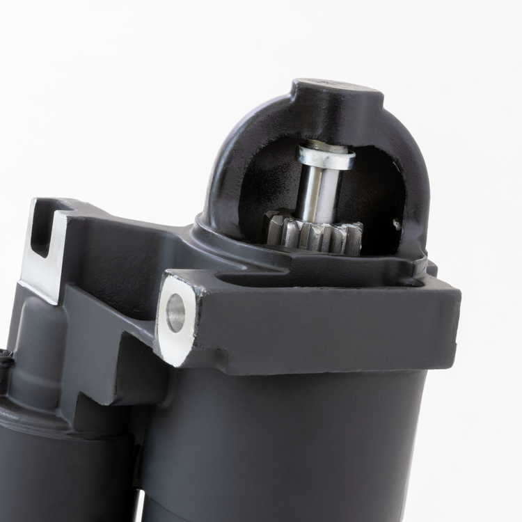 Close-up of a Sierra 18-5919-1 starter on a white background