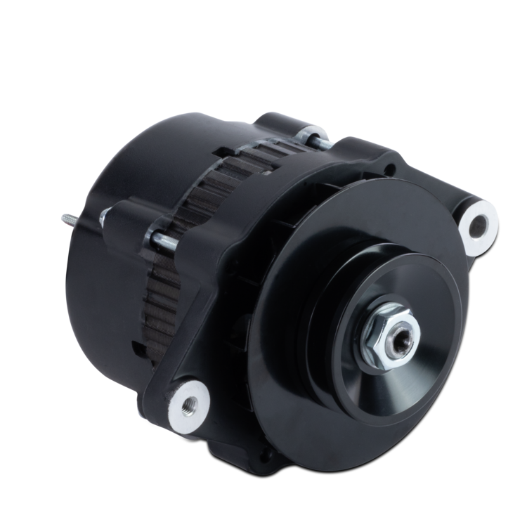 Black Sierra alternator on a white background