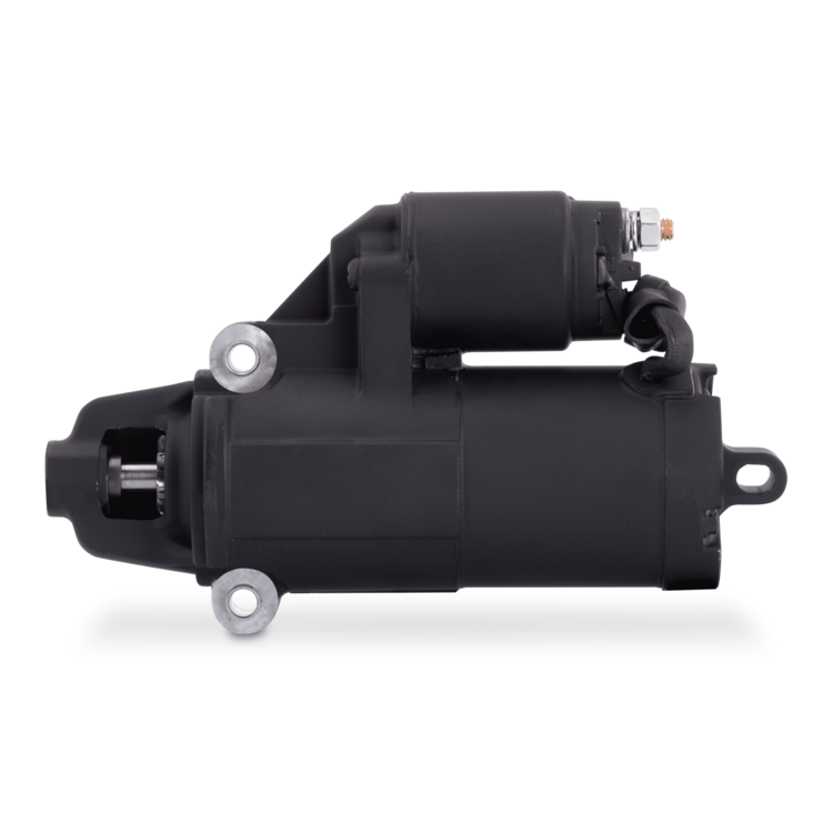 Profile of a black 18-6963 Sierra starter on a white background