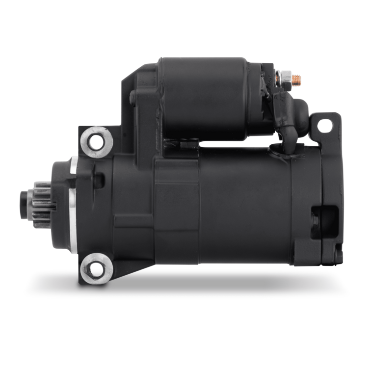 Profile view of a 18-6964 Sierra starter on a white background