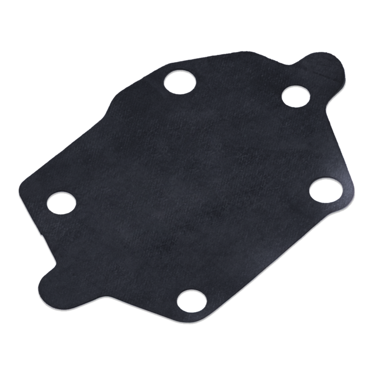 A fuel pump diaphragm with four pre-drilled circular holes, shown on a plain white background.