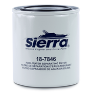 18-7846 Fuel water separating filter with Sierra branding on a white background