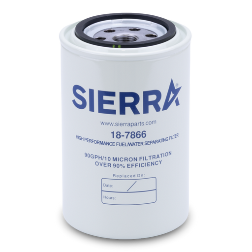 Sierra marine fuel water separating filter on a white background