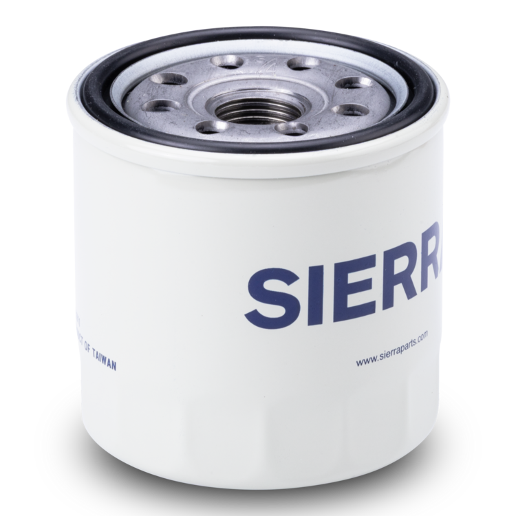 Marine Oil filter with 'SIERRA' branding on a white background
