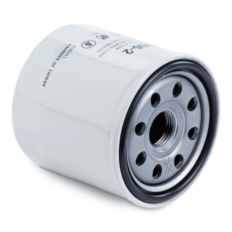Oil filter on a white background