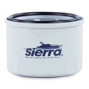 Marine oil filter with Sierra logo on a white background