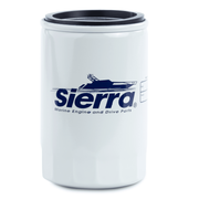 White Sierra oil filter canister on a white background