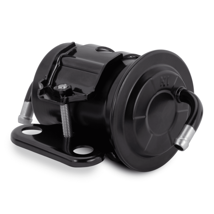 Black Sierra fuel filter on a white background