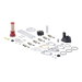 Aftermarket Mercury engine maintenance parts and components on a white background