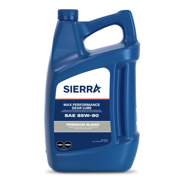 Blue Sierra max performance gear lube container on a white background