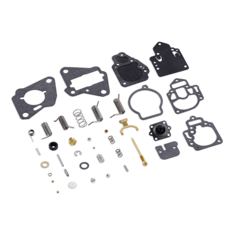 Sierra 18-97350 carburetor kit components on a white background