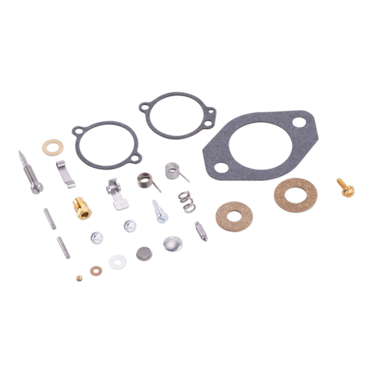 Collection of mechanical parts on a white background