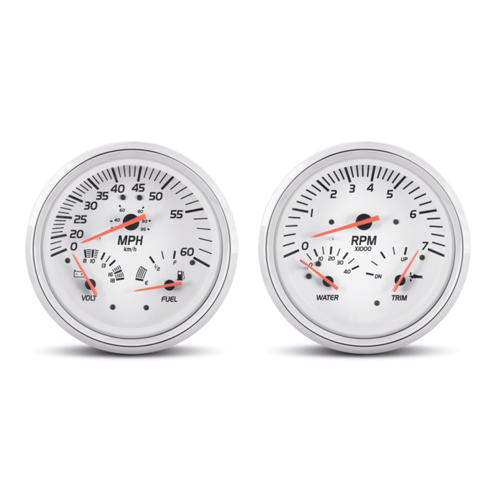 5" Multi-Function Gauge Kit, White Series