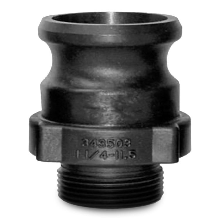 Black Dometic NozAll pumpout adapter on a white background