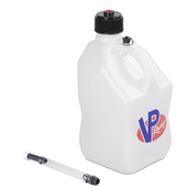 White plastic container with black cap and VP Racing logo on a white background