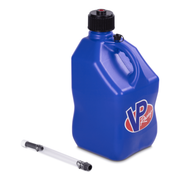 Blue plastic container with VP Racing logo and a fuel nozzle on a white background