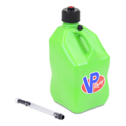 Green jug with VP Racing logo and a hose on a white background