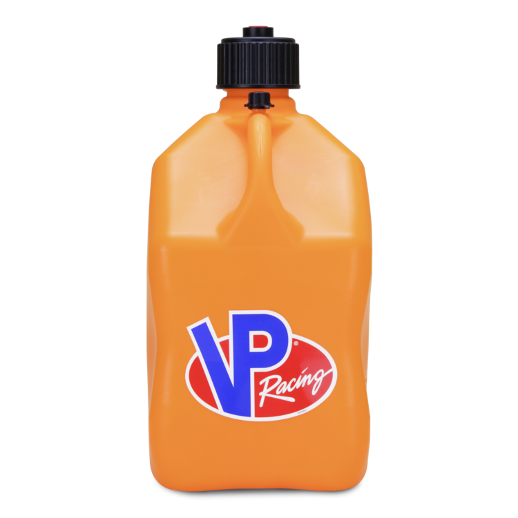 Orange container with VP Racing logo on a white background