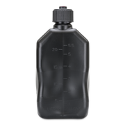 Black bottle with measurement markings on a white background