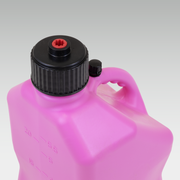 Pink VP Racing container with black cap on a gray background