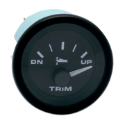 Trim gauge with 'DN', 'UP', and 'TRIM' labels on a white background